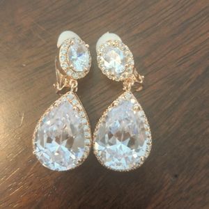 Clip on earrings - teardrop